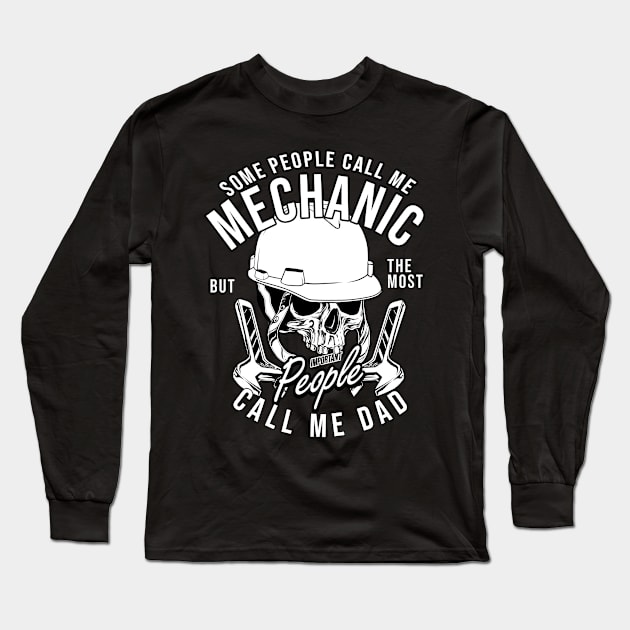 Mechanic Dad Long Sleeve T-Shirt by damnoverload